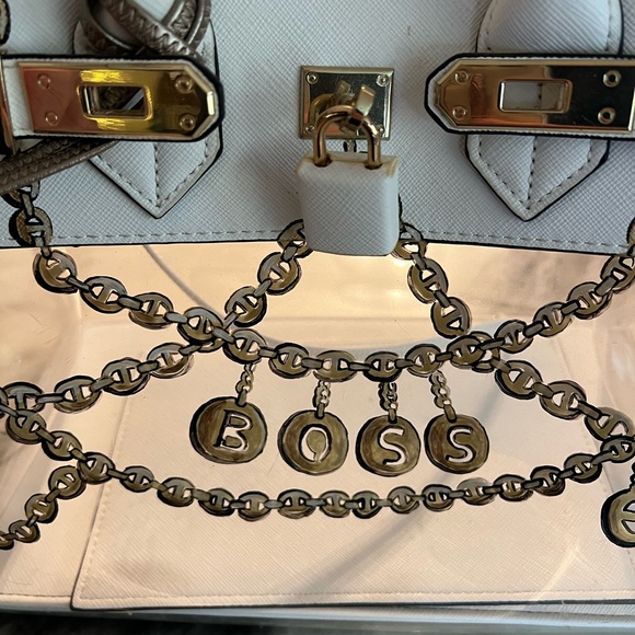 DeVesi Clear Boss Hand painted Tote - Picture 9 of 17